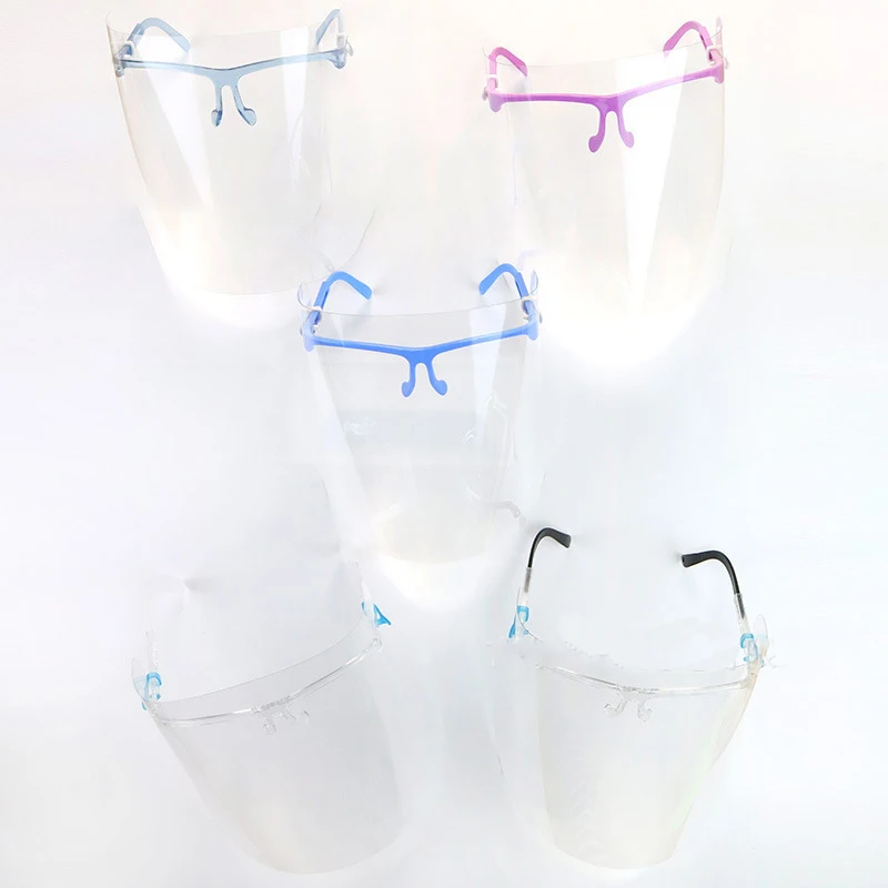 Anti-splash Face Shield Transparent Goggles Screen Mask Visor Eye Protection Glasses Anti-fog Protective Face Mask 1/2PCS