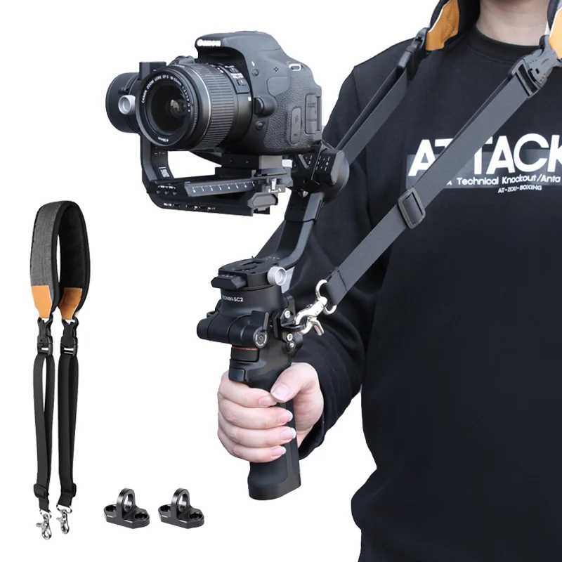 Ремень на шею для DJI RSC 2/RS 2/Ronin SC/лликоновый регулируемый ремешок с двойной пряжкой