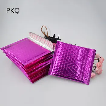 

20pcs Wholesale Bubble Envelope Courier Bags Foam Foil Office Packaging Mailing Bags Rose Red Moisture proof Vibration Bag