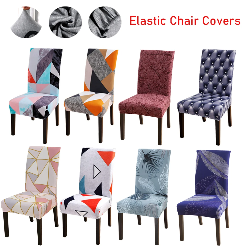 Floral Print Chair Cover Dining Elastic Chair Covers Spandex Stretch Elastic Europe Style Anti
