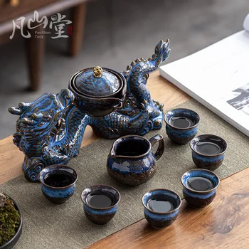 

Dragon Automatic Tea Set Household Kung Fu Tea Tea Cup Lazy Teapot Creative Reception Office with Tea Ware