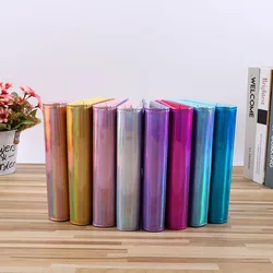 Classeur en cuir PU couleur Laser A5 A6, pour bricolage, couverture de carnet de notes, Agenda, planificateur, couverture de balle, papeterie scolaire 