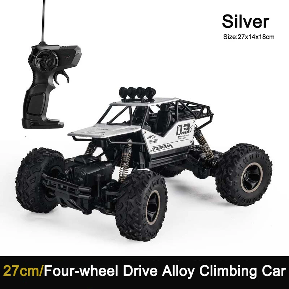 1:16 Big Alloy Climbing RC Car Mountain Bigfoot Off-road Four-wheel Drive Remote Control Car Rock Climbing Children's Car Toy