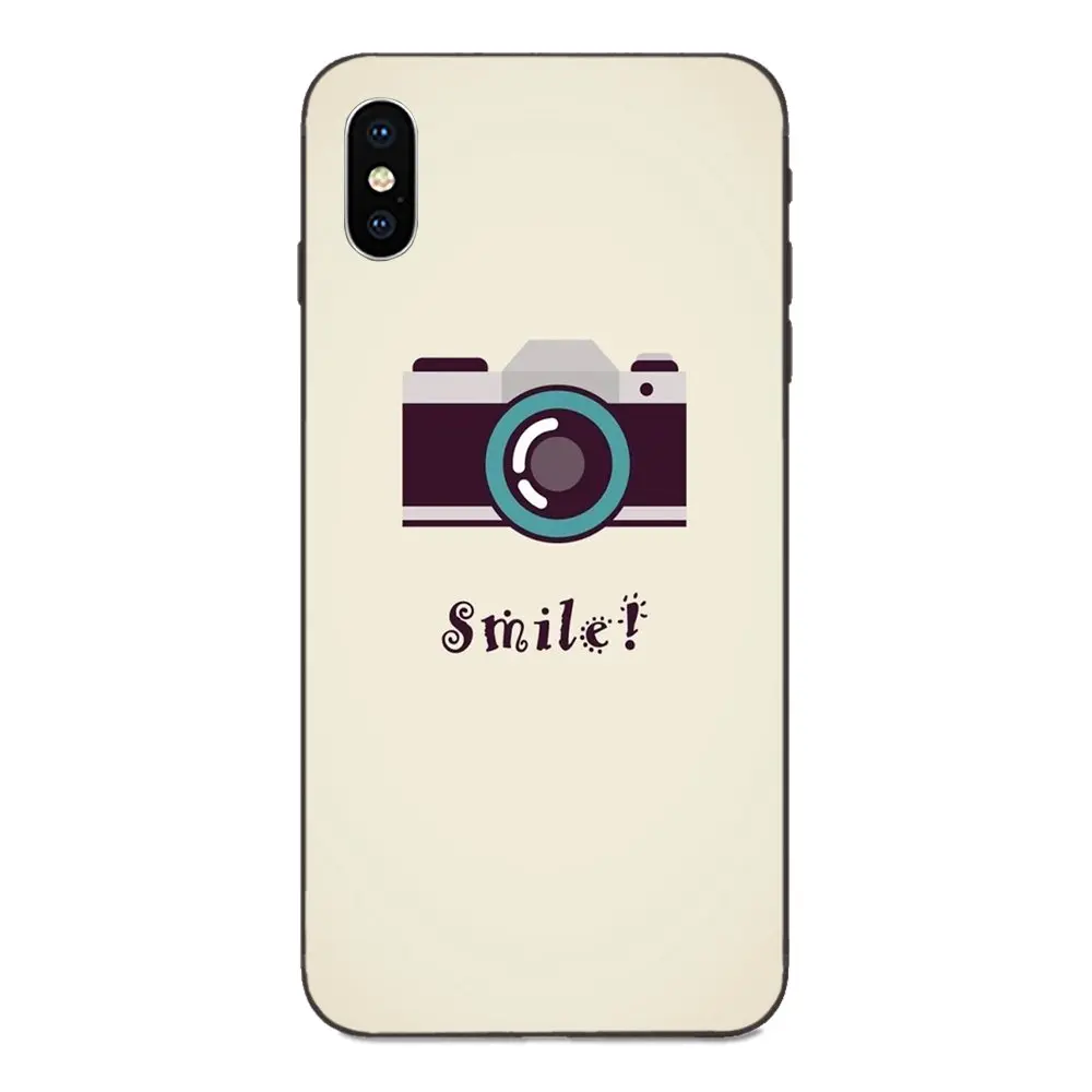 Цитаты улыбка камера минималистский для Galaxy C5 C7 J1 J2 J3 J330 J5 J6 J7 J730 M20 M30 Ace Core Max Mini Plus