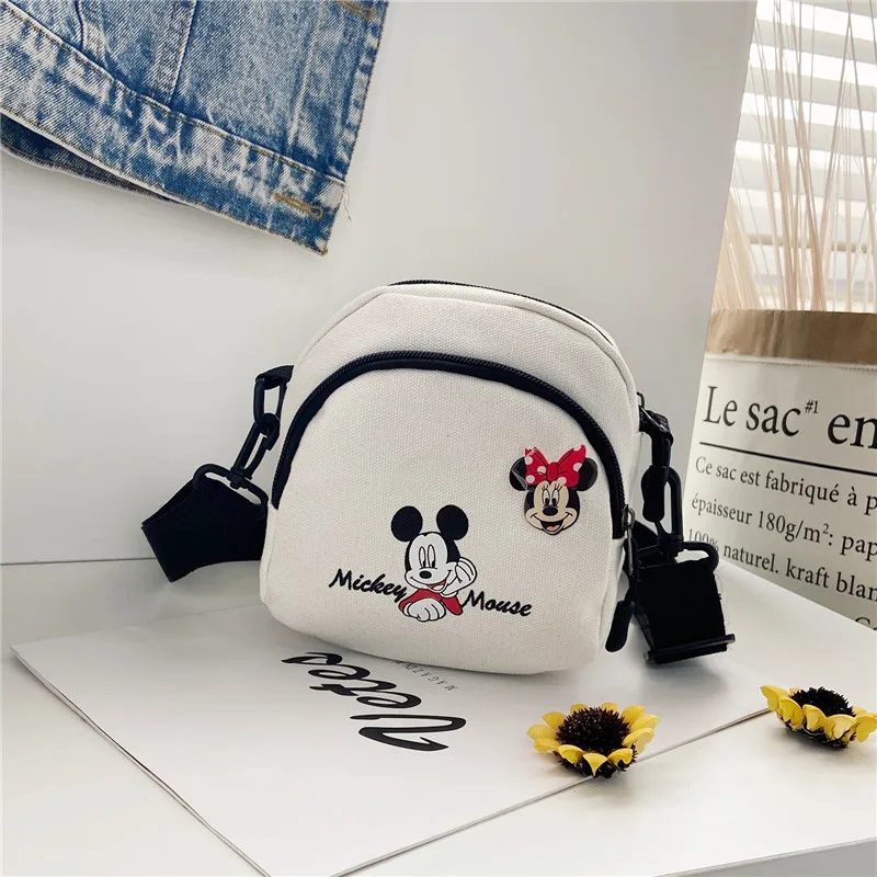 Genuine Disney Cartoon Anime Mickey Mouse Canvas Shoulder Bags Cute Fashion Women's Handbags Minnie Messenger Bag Girls Gifts crossbody bag women shoulder bag women messenger bag