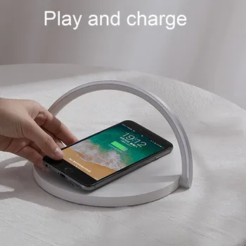 

LED Desk Lamp with Qi Fast Wireless Charger USB Chargeable Table Bedside Light Portable TSH Shop