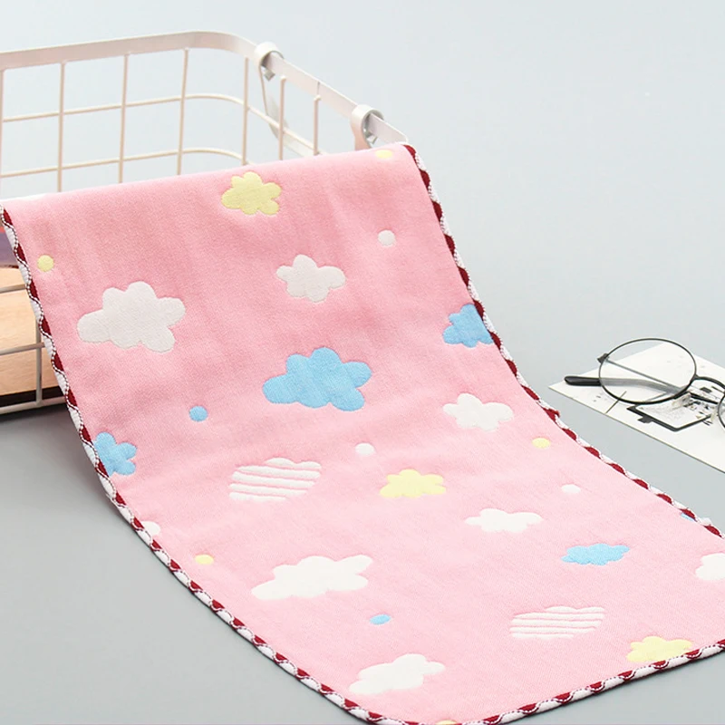 Муслиновые носовые платки детское полотенце для новорожденных многоразовая ткань муслиновые Детские хлопковые салфетки марлевые мочалки для новорожденных детей - Цвет: Lace pastel cloud