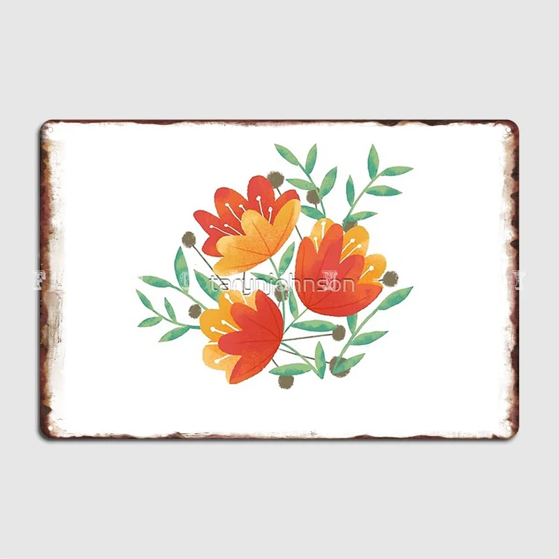 

Light Afternoon Blossoms Metal Plaque Poster Wall Pub Pub Garage Vintage Painting Décor Tin Sign Poster