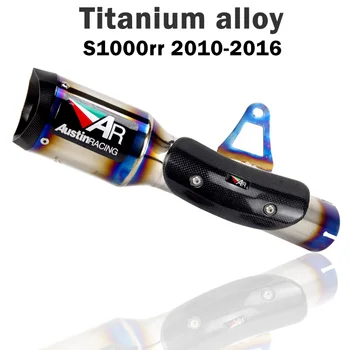 

S1000rr Titanium alloy Slip-on Motorcycle exhaust muffler middle link pipe Austin racing escape moto for BMW S1000RR 2010-2016