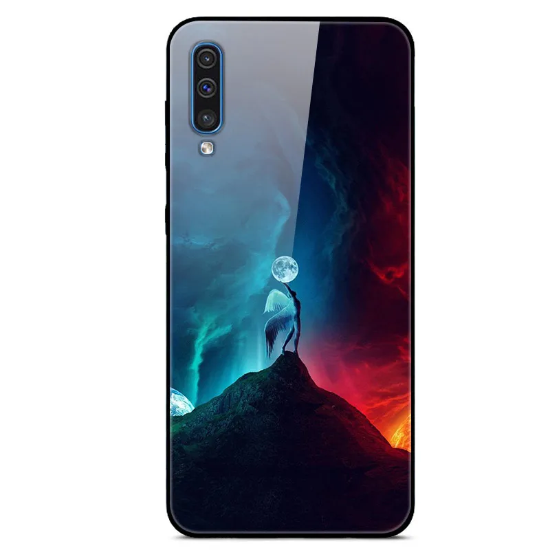 Для samsung A40 чехол закаленное Стекло жесткая накладка на заднюю панель телефона чехол s для samsung Galaxy A70 A10 A20 A30 A30S A50S A50 A10S A20e
