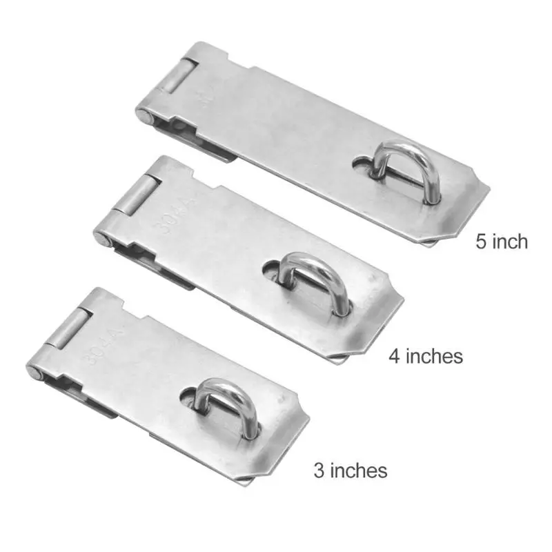 id:985 ec 4a 31c New Lon0167 2pcs Home Featured Door Safety Stainless reliable efficacy Steel Latch Hasp Staple Lock Set