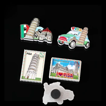 

Cute Magnetic PISA Refrigerator Stickers Home Decor Travel Souvenirs Leaning Tower of Pisa Fridge Magnet Message Board Sticker