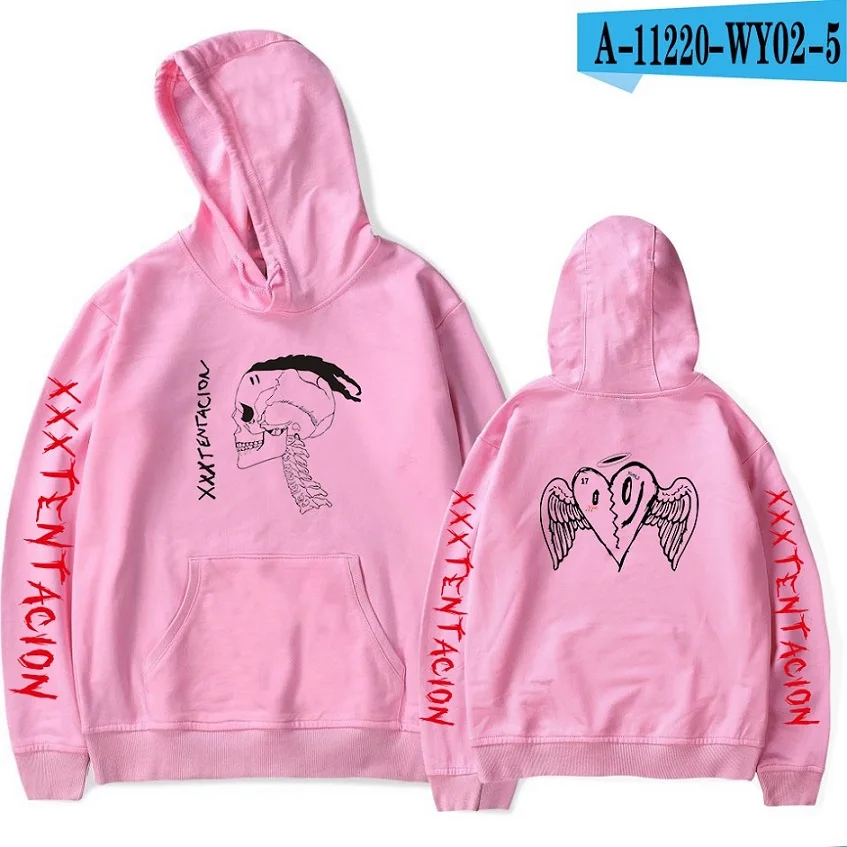 XXXTentacion 3D толстовки для мужчин и женщин Новая мода Harajuku Хип Хоп Толстовка Rapper XXXTentacion Moletom уличная одежда большого размера Топ - Цвет: Pink3