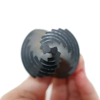 

Hss Spiral Grooved Center Drill Bit 10-45mm Spiral Grooved Step Drill Bit Nitriding Black Groove Core Hole Cutter Bit