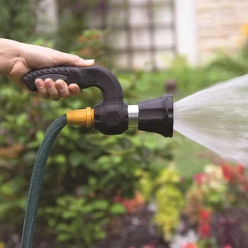 

Mighty Power Hose Blaster Fireman Nozzle Lawn Garden Super Powerful Home Original Car Washing by BulbHead Wash Water Your Lawn