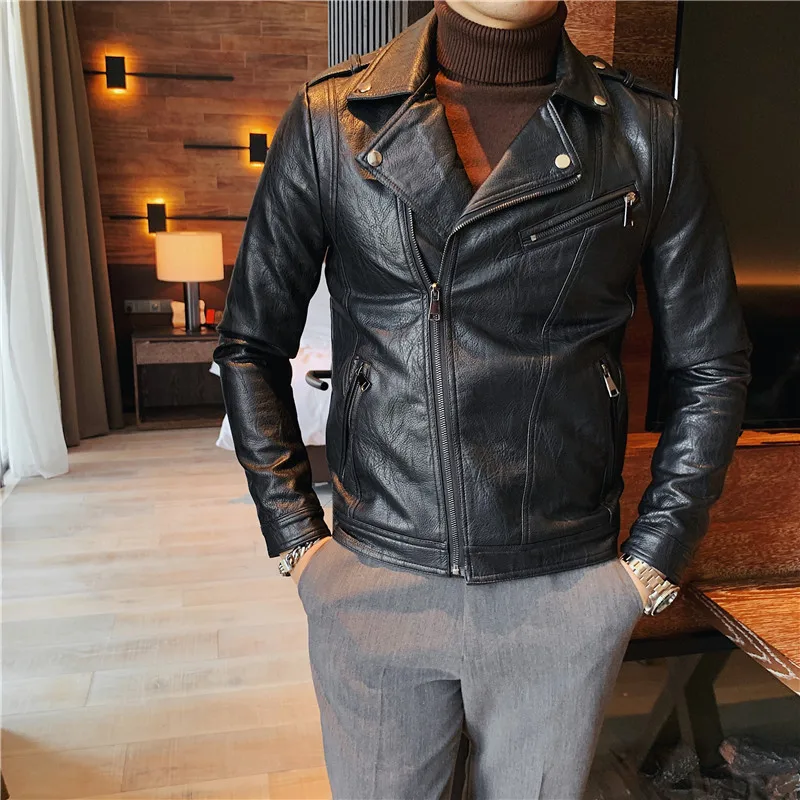 Fashion Short Leather Coat 