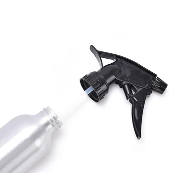 

Hot 1PC Silver/Black 250ML Aluminum Spray Bottle High Grade Water Bottle Trigger Hairdressing Tool For Hair Salons