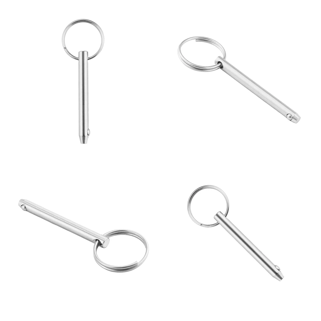 4x Stainless Steel Boat Top Deck Hinge Quick Release Pin 6.3 X 76mm