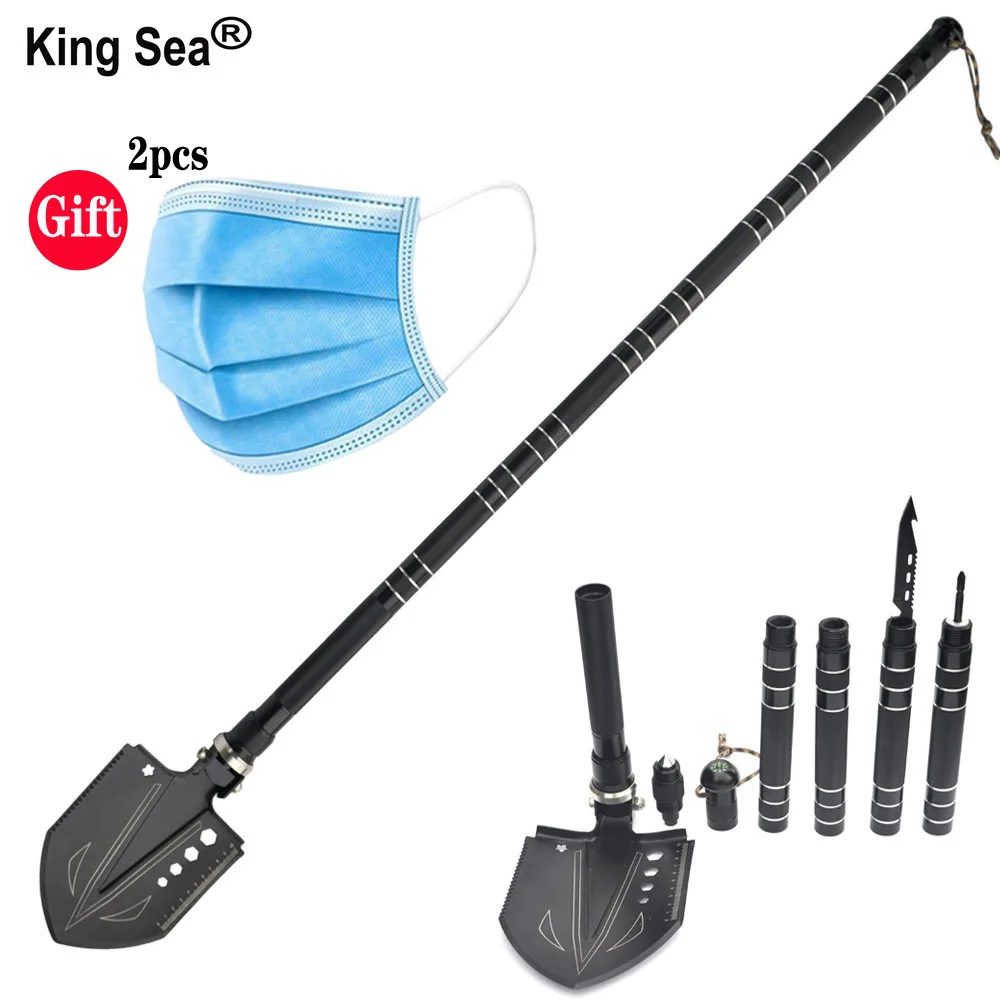 King Sea 2018 Новый 1 25 м многофункциональный складной походный Лопата нож для