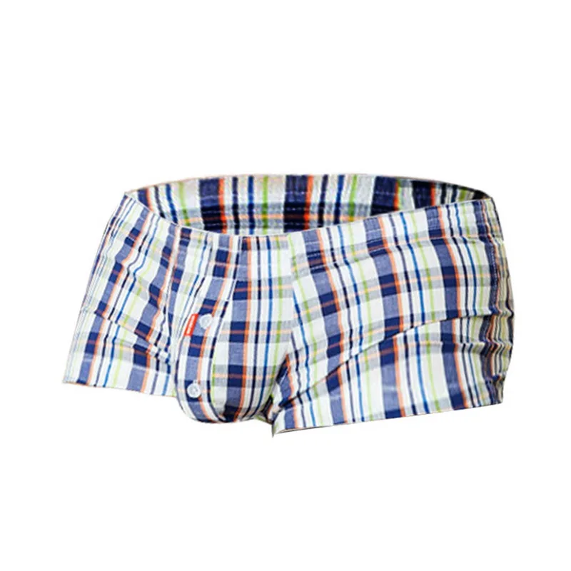 men's underwear with ball pocket New Arrival High Quality Men's Underpants Men Boxer Home Shorts Classic Plaid Combed Male Loose Breathable Family Underpants boxer underwear