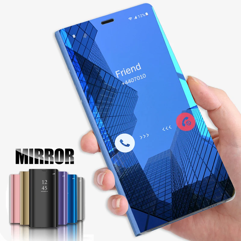 Зеркальный флип-чехол для Huawei Y6 Y5 Y7 2018 чехол Honor 20 10 9 lite 7A Y9 P Smart 2019 Z PLUS |