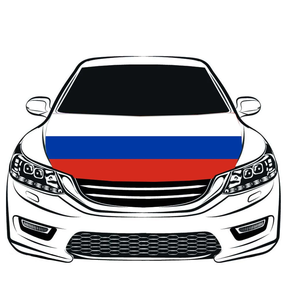 

MORNIGN custom car engine flag Russian national car hood cover flag