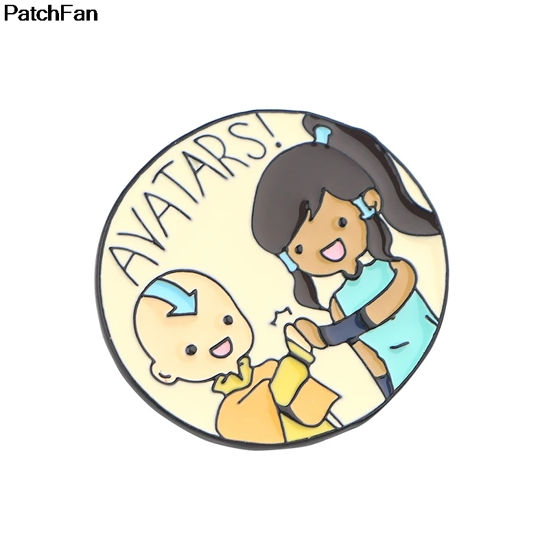 20 шт./лот Patchfan Аватар Последний Airbender мультфильм Pin рюкзак ткань броши для мужчин и женщин шляпа украшение значок медаль A2547