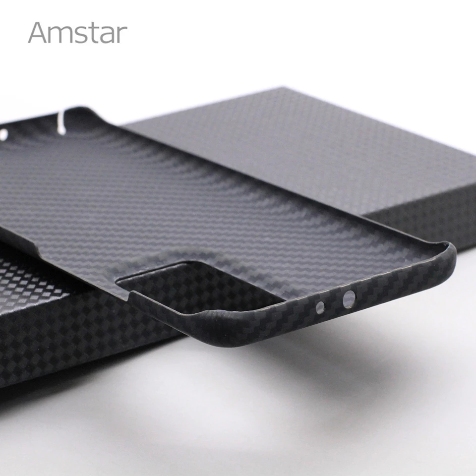 Amstar Genuine Pure Carbon Fiber Phone Case for Huawei P40 Pro Plus Cases Ultra-thin Aramid Fiber Phone Cover for Huawei P40 Pro