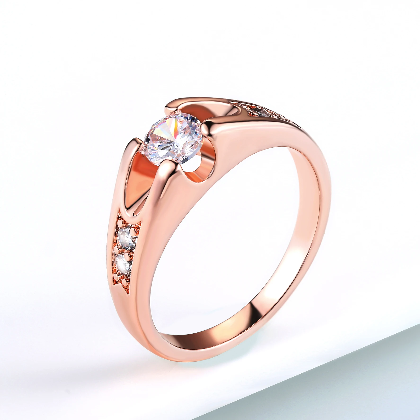 Double Fair 0.5 Carat Cubic Zircon Wedding Rings for Women