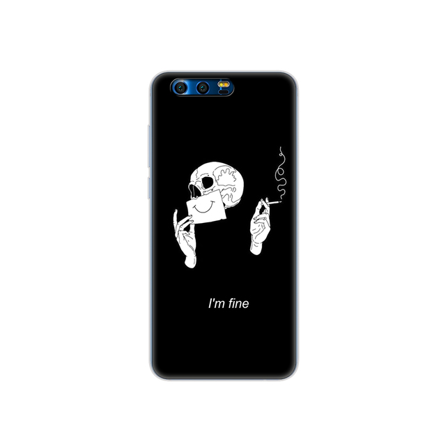 phone case for  honor 9 honor 9 lite soft tpu silicon back cover 360 full protective printing transparent coque