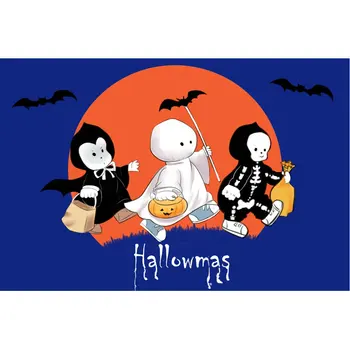 

Happy Halloween Decor Backdrop Catoon Ghost Night Background Photography Family Holiday Party Backdrop Photo Booth Props