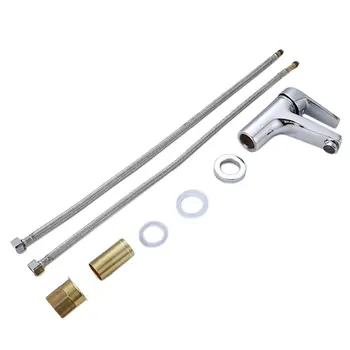 

Bathroom Basin Faucet Stylish Elegant Chrome Finish Deck Mounted Brass Vessel Sink Water Tap Mixer 1 Piece