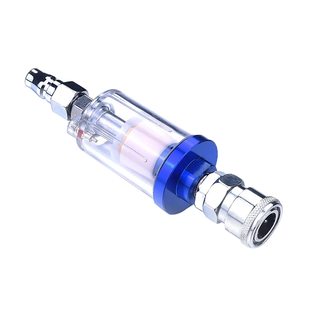 Air Compressor Filter, Oil Water Separator Air Dryer for Spray Air Tools, 1/4inch NPT Inlet and Outlet,with Quick Connector