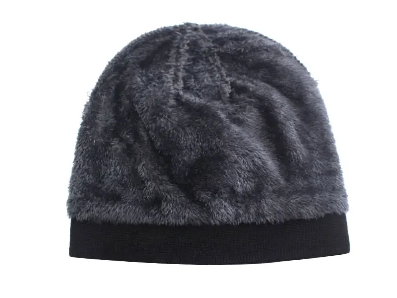 Skullies Beanies Men Winter Hat Women Knitted Hats For Men Cap Winter Beanie Hat Gorro Thick Warm Brimless Fur Bonnet Men's Cap 7