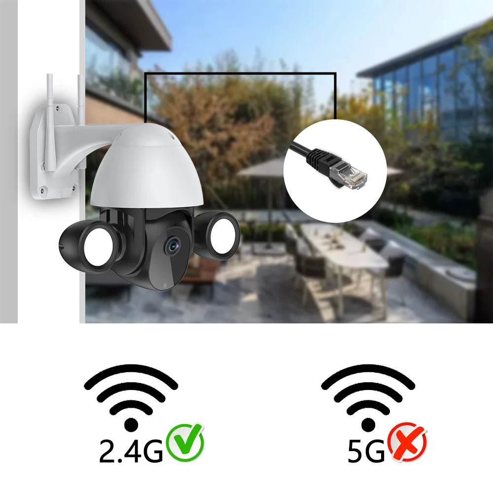 3MP Security Protection PTZ Wifi Camera Outdoor Video Surveillance Smart Tuya Flood Light CCTV Humanoid Trigger AI Auto Tracking