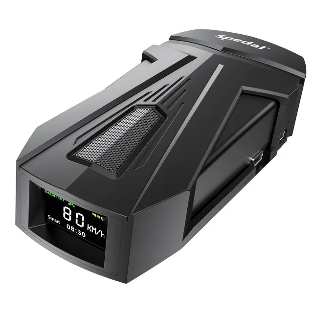 Spedal 388T DSP Laser Radar Detectors for Cars Built-in GPS/Real-Time Voice Alerts IVT Filtering Ultra-Long Radar Coverage Free Black