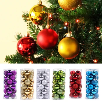 

24PCS 6cm Electroplating Christmas Tree Decoration Ball Christmas Accessories Children Gift Toy Room Decoration Christmas Toys