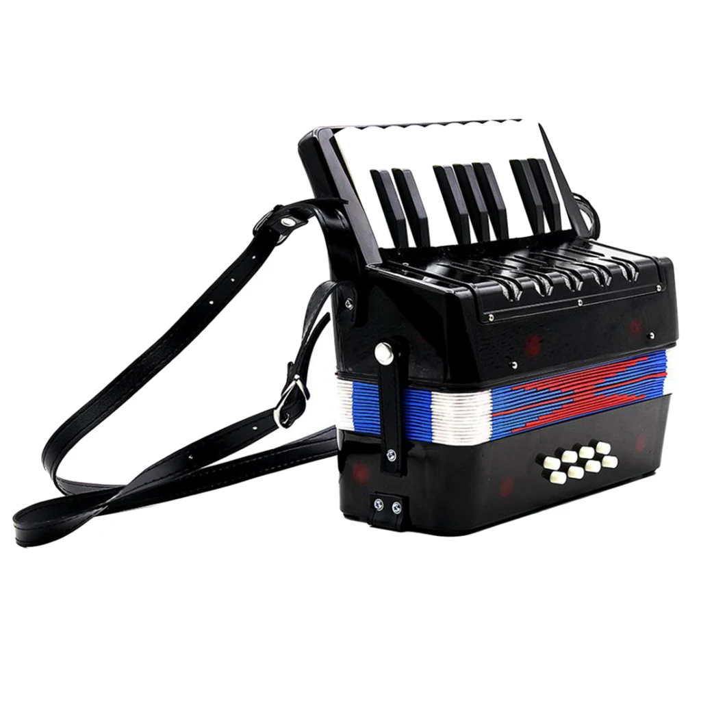 Kids Accordion 17 Keys 8 Bass Musical Educational Instrument Toy Gift