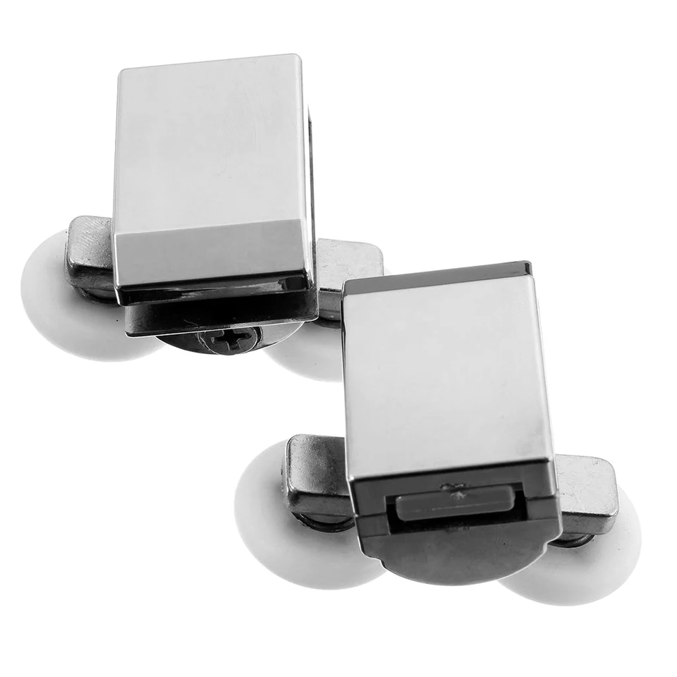 4 Rulli Per Porta Doccia 25 Mm – Rotelle In Rame E Nylon Per Vetro 4-6 Mm, Scorrevoli E Silenziose, Con Viti - copertina