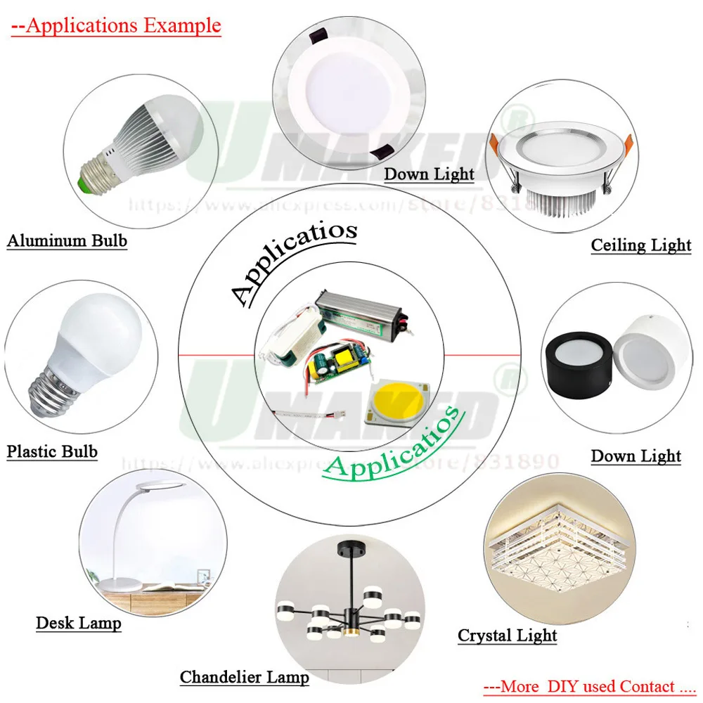 lâmpadas de led de bulbo e de tubo