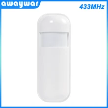 Awaywar 433 Mhz Wireless Rilevatore di Movimento PIR per la Casa Sistema di Allarme Smart Home, Casa Intelligente Sensore di Movimento Con La Batteria Anti-furto
