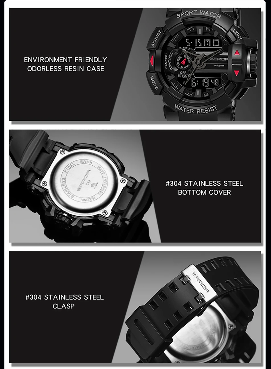SANDA военные мужские часы лучший бренд класса люкс водонепроницаемые спортивные наручные часы Мода кварц мужские часы со стрелками relogio masculino