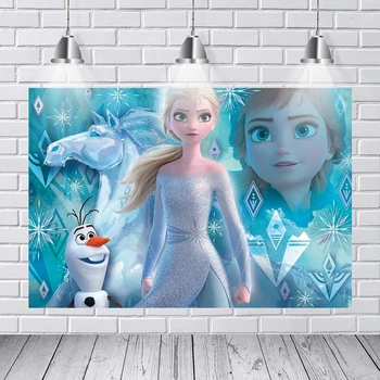 

New Frozen 2 Palace Castle Anna Princess Queen Elsa Olaf Custom Photo Studio Photography Background Backdrop Vinyl Banner
