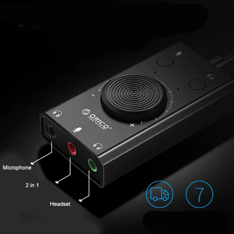 Orico USB External Sound Card Converter Desktop Computer Notebook External Headphones Sound Card Free Drive
