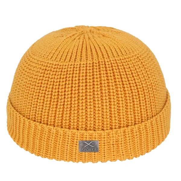 yellow Зимняя мужская вязаная шапка, женские шапки для мужчин, Skullies Beanies Miki Docker, шапка с черепом, Gorras Bonnet, Мужская теплая шапка, зимняя шапка - Цвет: yellow