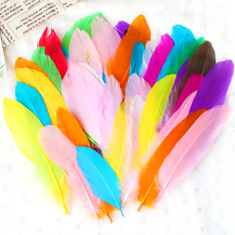 Kindergarten Handmade Toys with Colored Feathers DIY Material Paste Decorative Children Creative Art and Labor Course Material