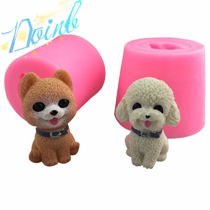 3 Xixing Милая 3D форма собаки DIY силиконовая форма кухонные принадлежности шоколадный пудинг пластырь плесень украшение торта - Цвет: 3