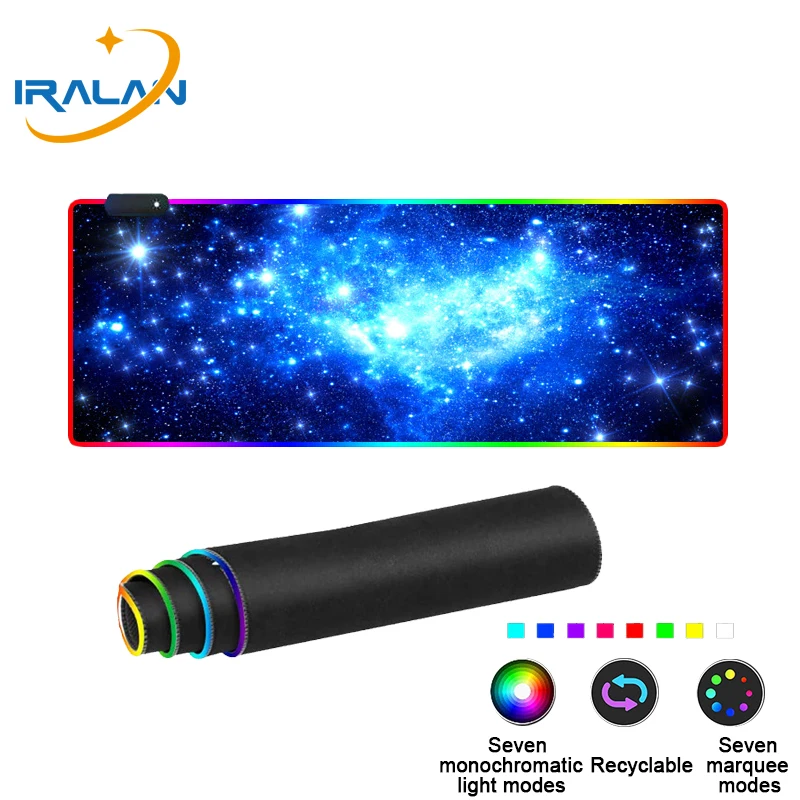 

Gaming RGB Mouse Pad Large 90x40 Cm World Map Computer Desk LED Mousepad XXL Non-slip keyboard long world of tanks Big Mouse Mat