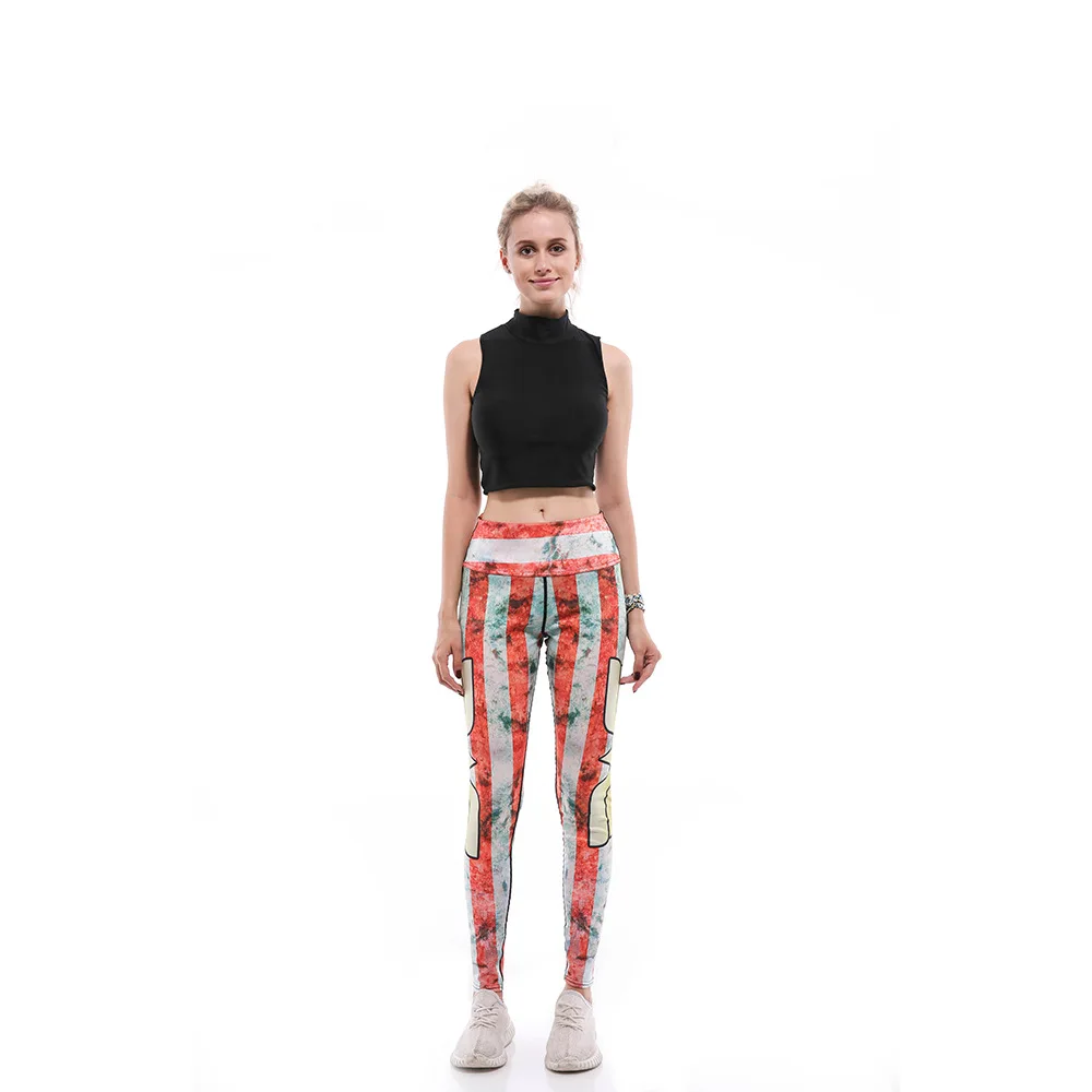 Fashion Unicorn Women Workout Leggings Spring Autumn Cute Animal Cat Horse Print Blue Purple Leggins S To 4xL |