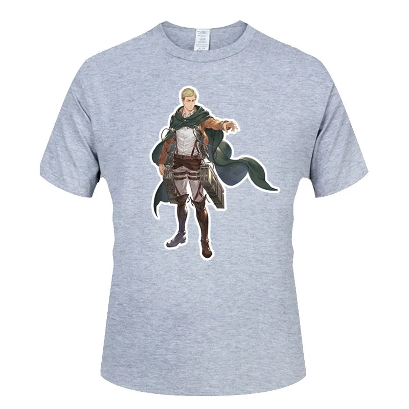 

Mens T Shirts Fashion 2020 AoT Captain Erwin Print Summer T-shirt Short Sleeve Fashion Fitness Basic Undershirt